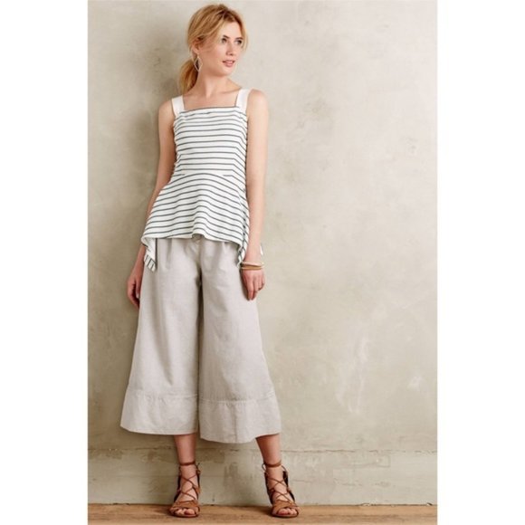 Anthropologie by Deletta Women Striped Peplum Tank - Picture 2 of 2
